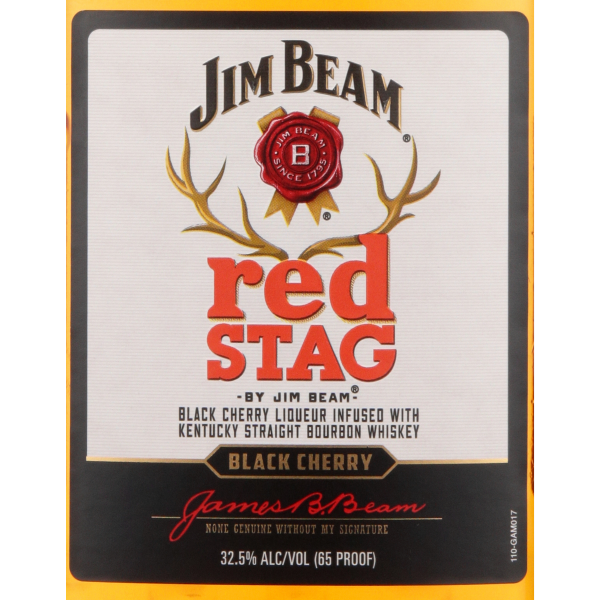 slide 8 of 9, Jim Beam Red Stag Black Cherry Liqueur with Kentucky Straight Bourbon Whiskey 750 ml, 750 ml