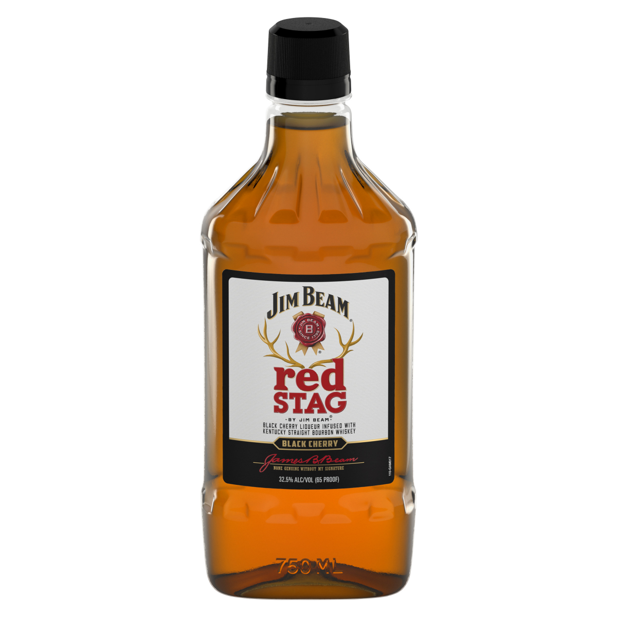 slide 1 of 9, Jim Beam Red Stag Black Cherry Liqueur with Kentucky Straight Bourbon Whiskey 750 ml, 750 ml