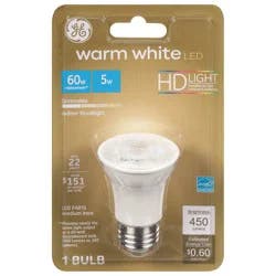 GE 5 Watts Warm White HD Light LED Light Bulb 1 ea
