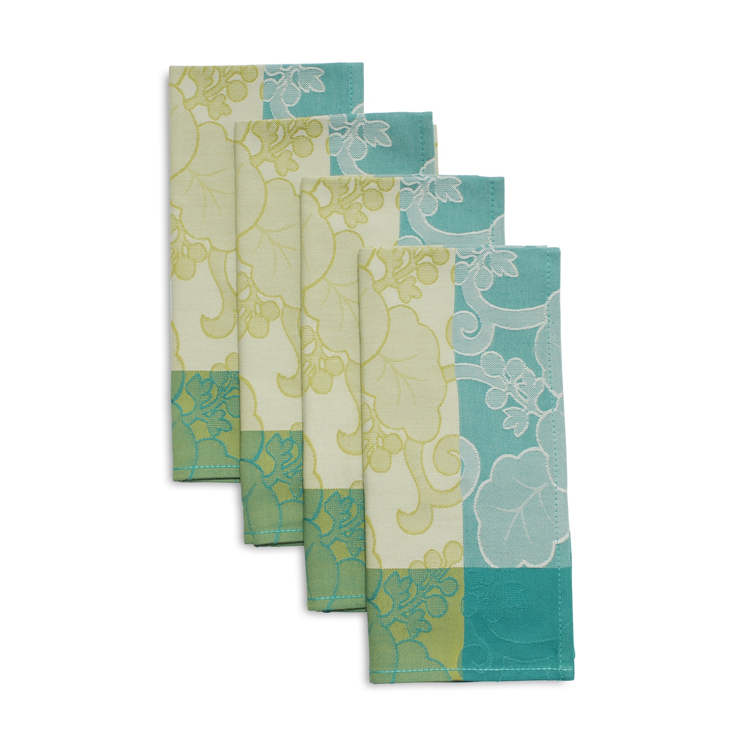 slide 1 of 1, Sur La Table Jacquard Napkins, Green, 4 ct