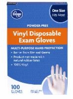 slide 1 of 1, Kroger Powder-Free Vinyl Disposable Exam Gloves, 100 ct