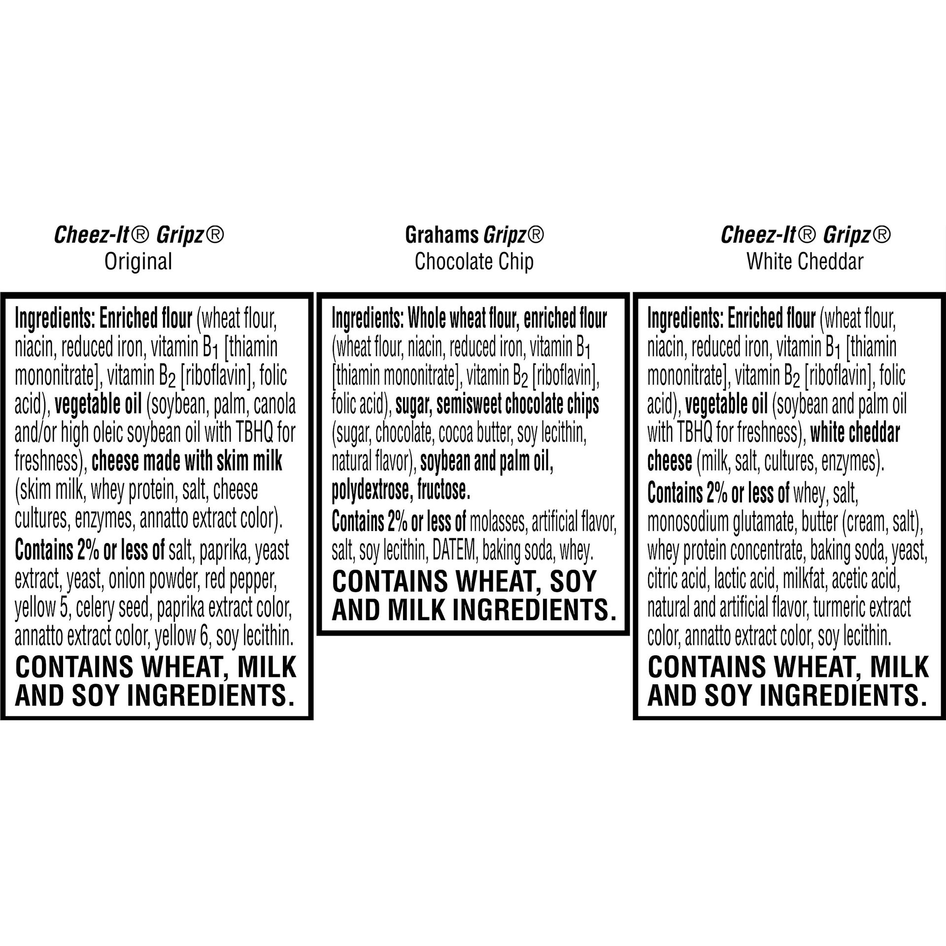 slide 7 of 7, Kelloggs Gripz 3 Flvs Crackers, 11 oz