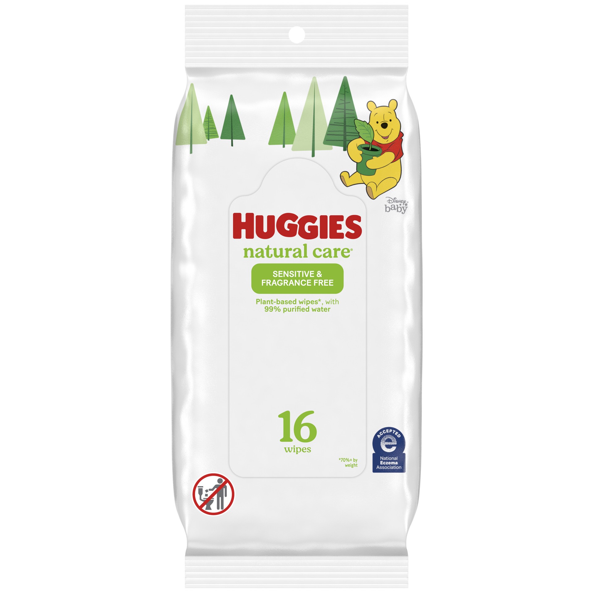 slide 1 of 5, Huggies Natural Care Sensitive Baby Wipes, Unscented, 1 Soft Pack (16 Wipes Total), 1 ct