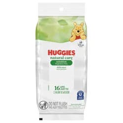 Huggies Natural Care Sensitive Baby Wipes, Unscented, 1 Soft Pack (16 Wipes Total)