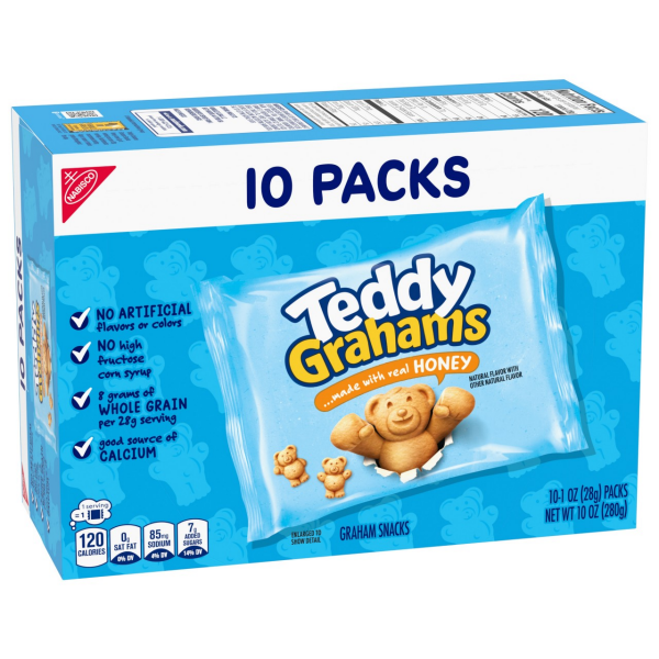 slide 8 of 13, Teddy Grahams Single Serve, 10 oz