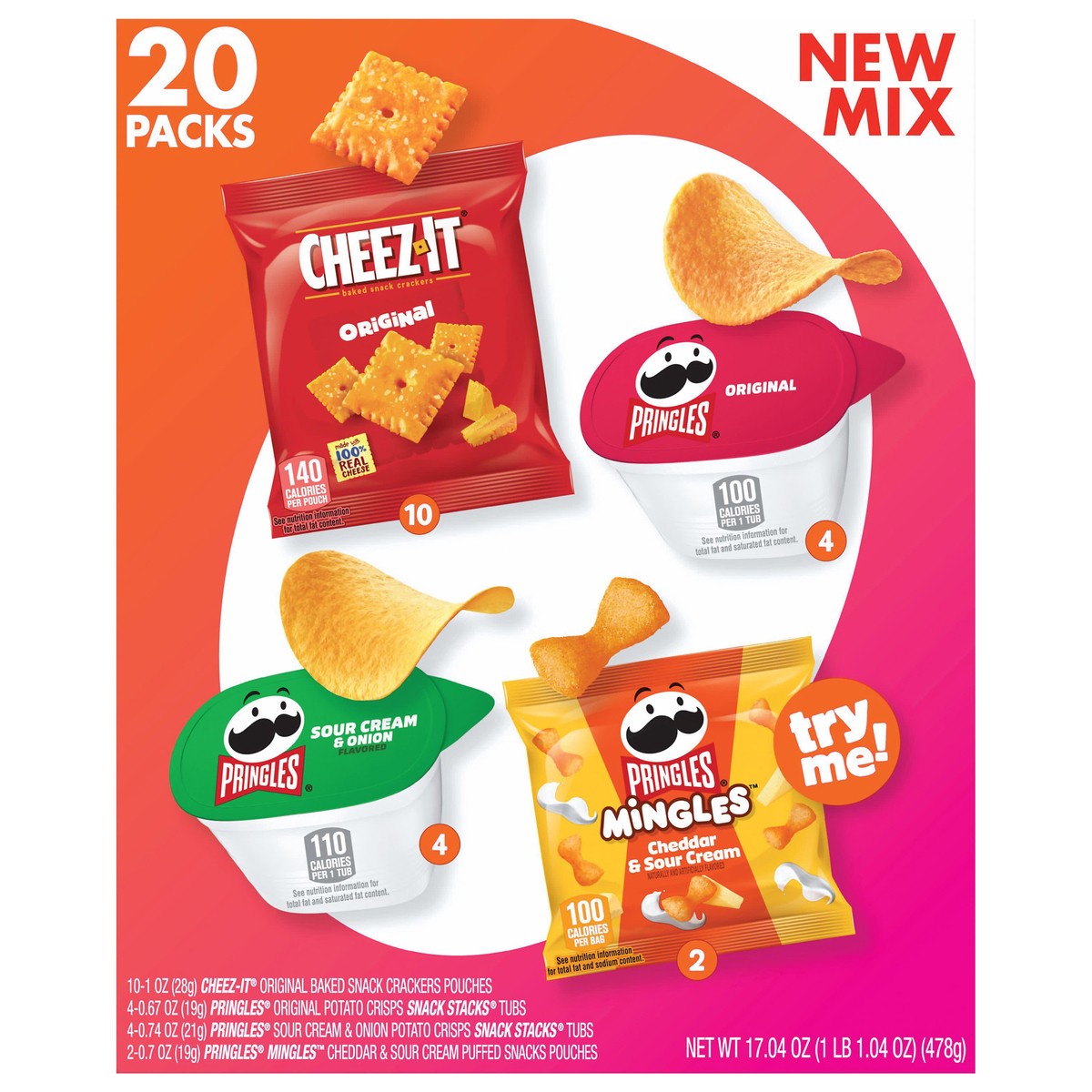 slide 1 of 7, Kellogg's Caddies Mixed Crackers Salty Explorer Variety 17.04oz, 20 ct