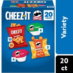 Cheez-It and Pringles Snacks, Grab and Go, Variety Pack, 17.04oz Box, 20 Count