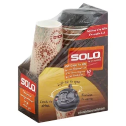 Solo 16 oz Hot Cups & Lids Combo Pack