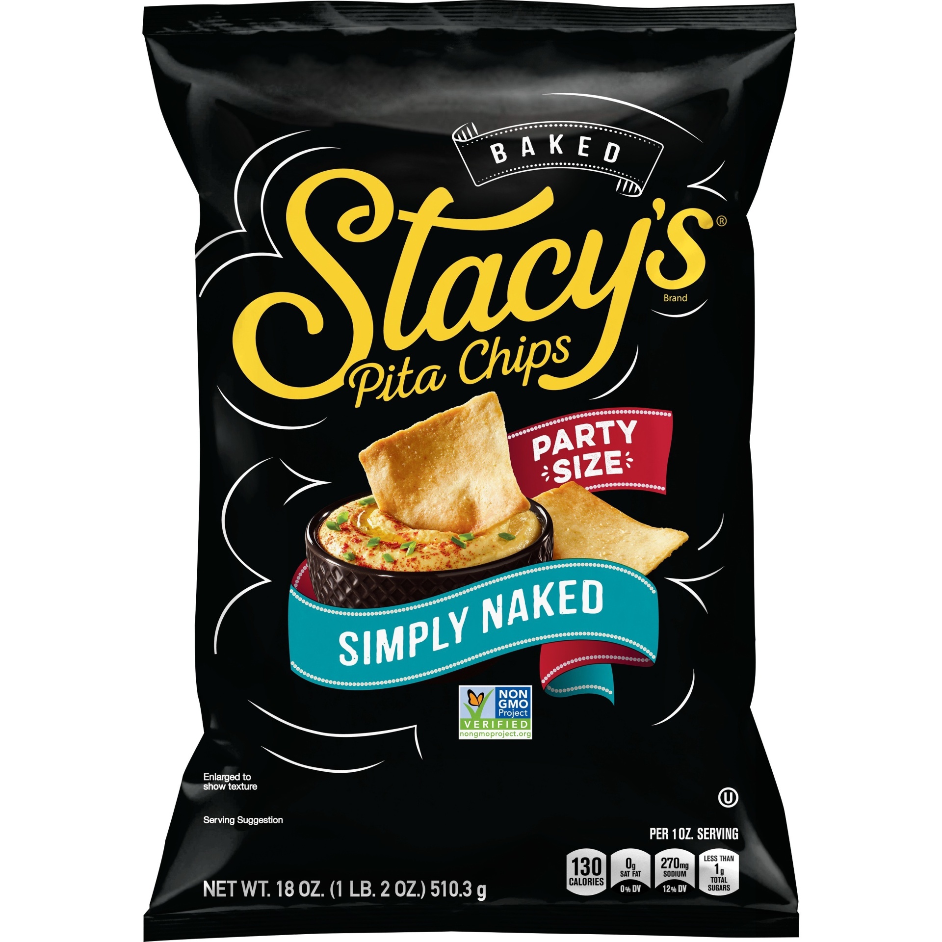 slide 1 of 3, Stacy's Simply Naked Pita Chips Sharing Size - 16oz, 