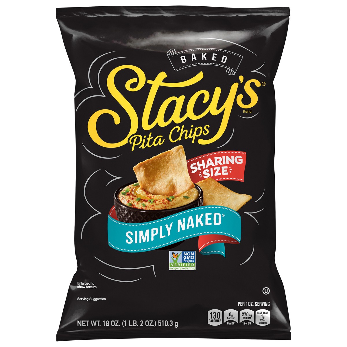 slide 1 of 3, Stacy's Pita Chips , Simply Naked, 18 oz