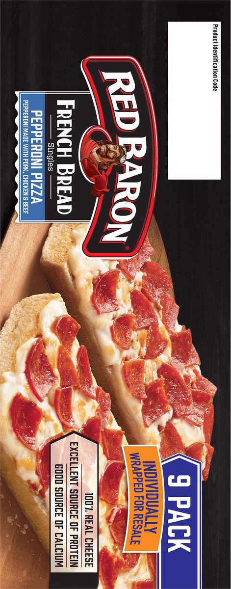 slide 3 of 9, Red Baron French Bread Singles Pepperoni Pizza 9 ea, 9 ct