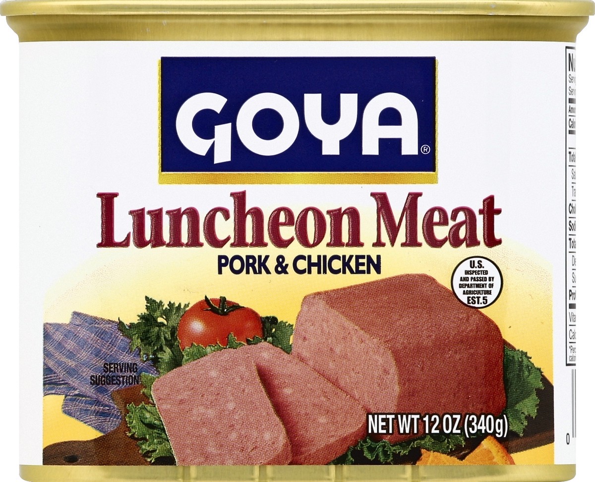 slide 4 of 4, Goya Luncheon Meat Pork & Chicken, 12 oz