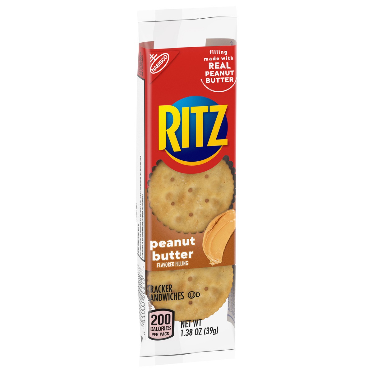 slide 2 of 15, RITZ Peanut Butter Sandwich Crackers, Lunch Snacks, 1.38 oz Snack Pack (6 Crackers Per Pack), 1.38 oz