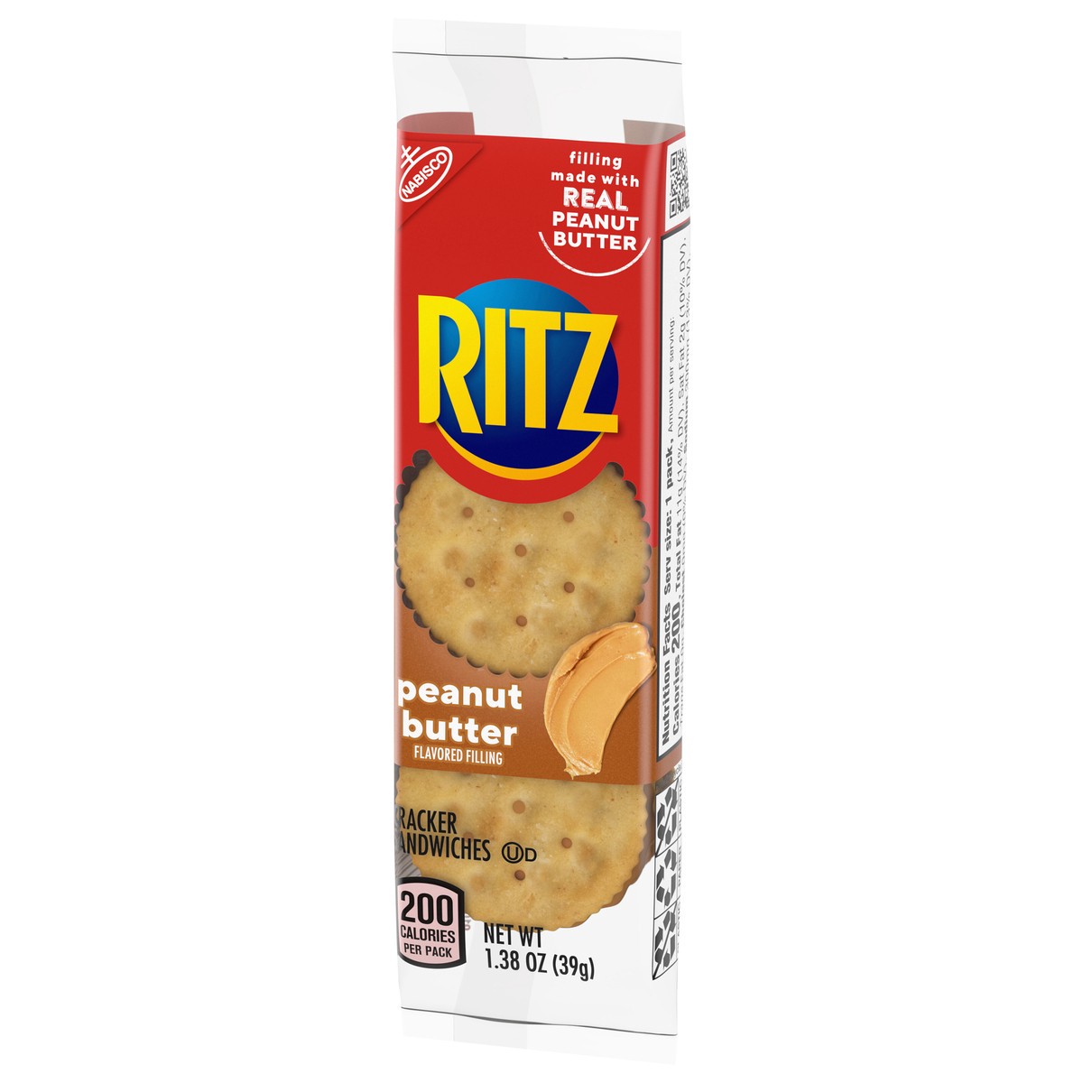 slide 5 of 15, RITZ Peanut Butter Sandwich Crackers, Lunch Snacks, 1.38 oz Snack Pack (6 Crackers Per Pack), 1.38 oz