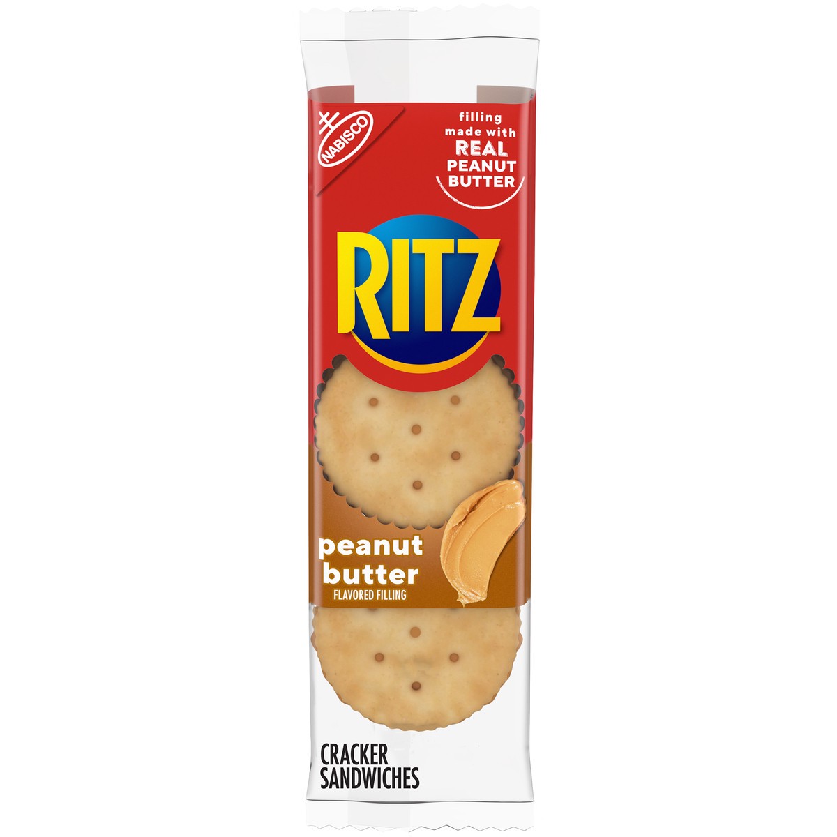 slide 7 of 15, RITZ Peanut Butter Sandwich Crackers, Lunch Snacks, 1.38 oz Snack Pack (6 Crackers Per Pack), 1.38 oz