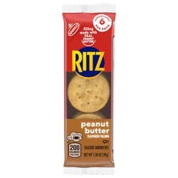 RITZ Peanut Butter Sandwich Crackers, Lunch Snacks, 1.38 oz Snack Pack (6 Crackers Per Pack)