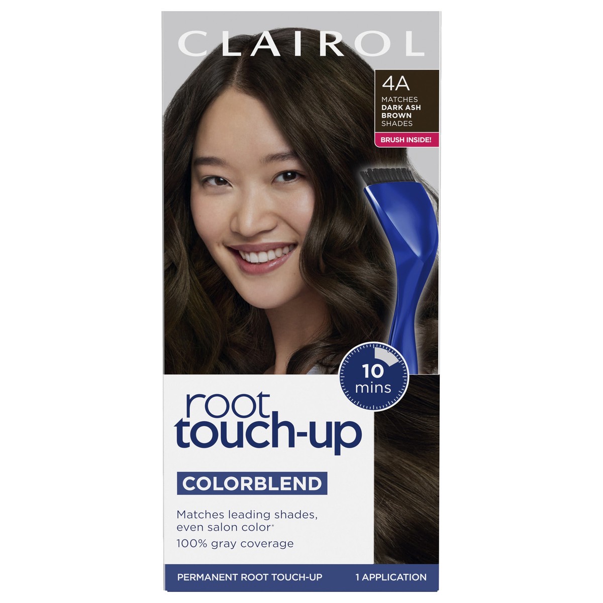 slide 2 of 2, Root Touch-Up Clairol Root Touch-up Permanent 4A Dark Ash Brown Hair Color, 1 ct