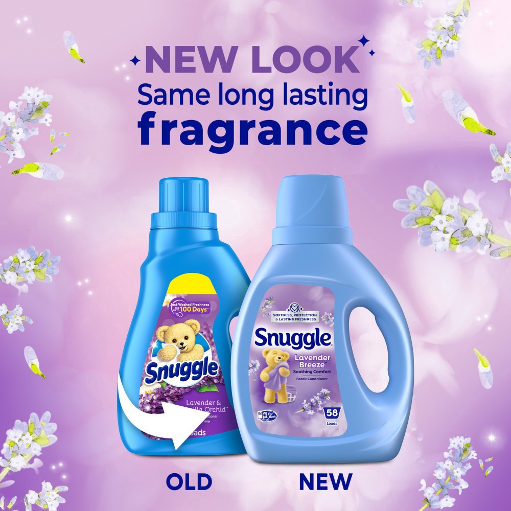 slide 4 of 6, Snuggle Lavender Breeze Fabric Conditioner 39.4 fl oz, 39.4 fl oz