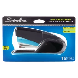 Swingline Quick Touch Compact Stapler, Black/Gray
