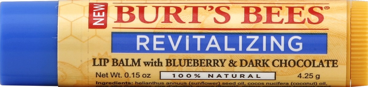 slide 3 of 4, Burt's Bees Blueberry and Dark Chocolate Lip Balm, 0.15 oz