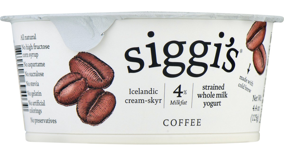 slide 10 of 11, Siggi's 4% Milkfat Coffee Yogurt, 4.4 oz