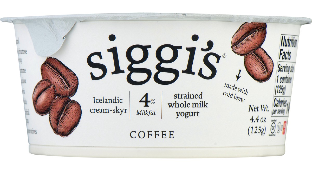 slide 1 of 11, Siggi's 4% Milkfat Coffee Yogurt, 4.4 oz