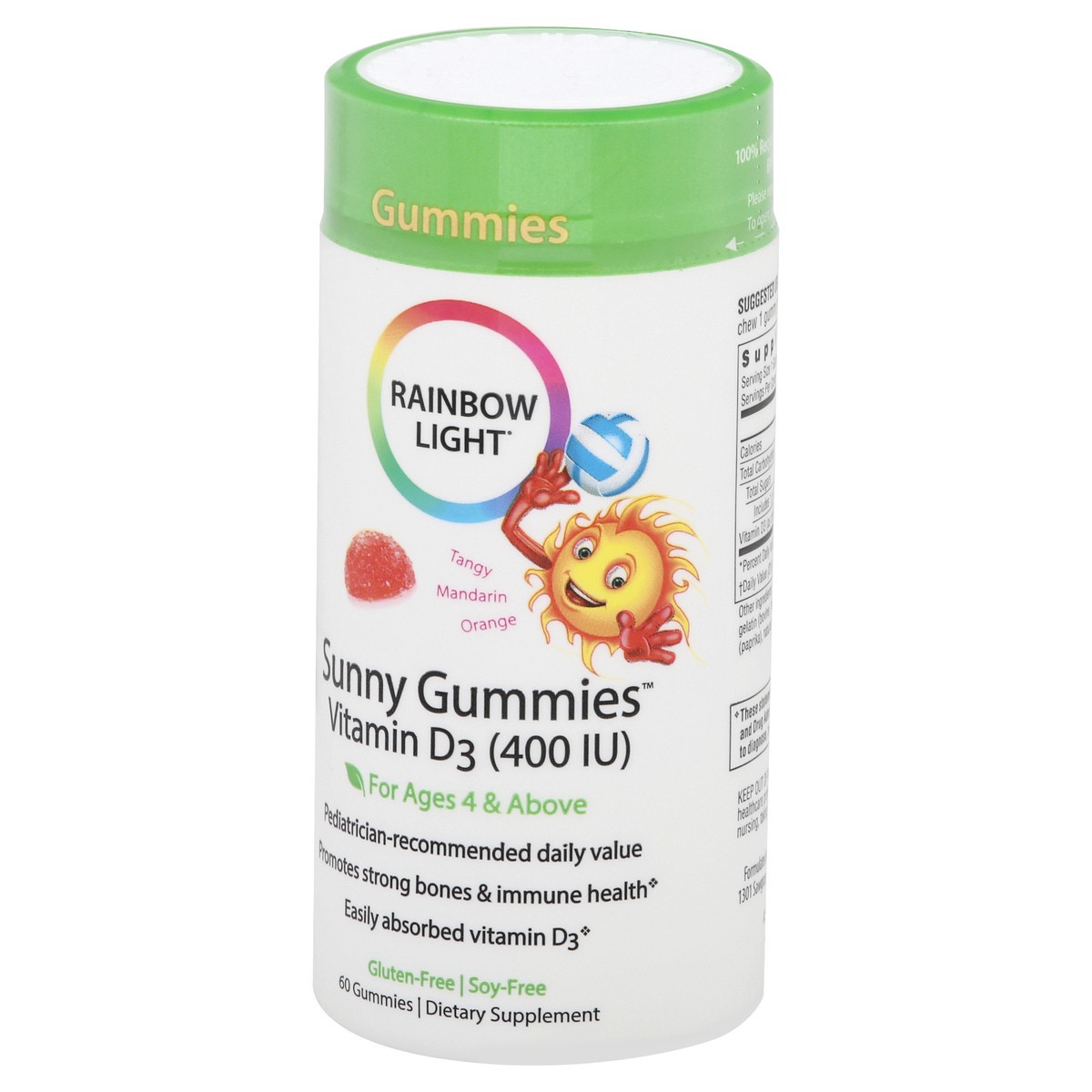 slide 6 of 9, Rainbow Light Sunny Gummies Vitamin D3 Gummy Supplement, 60 Count, 1 Bottle, 60 ct