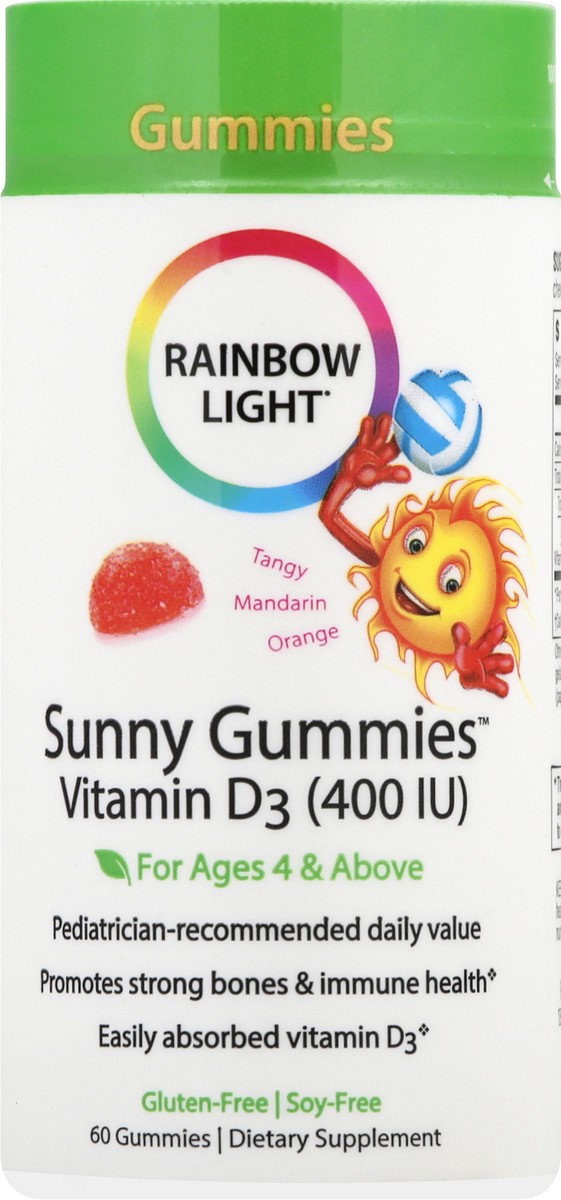 slide 2 of 9, Rainbow Light Sunny Gummies Vitamin D3 Gummy Supplement, 60 Count, 1 Bottle, 60 ct