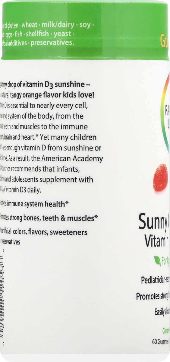 slide 7 of 9, Rainbow Light Sunny Gummies Vitamin D3 Gummy Supplement, 60 Count, 1 Bottle, 60 ct