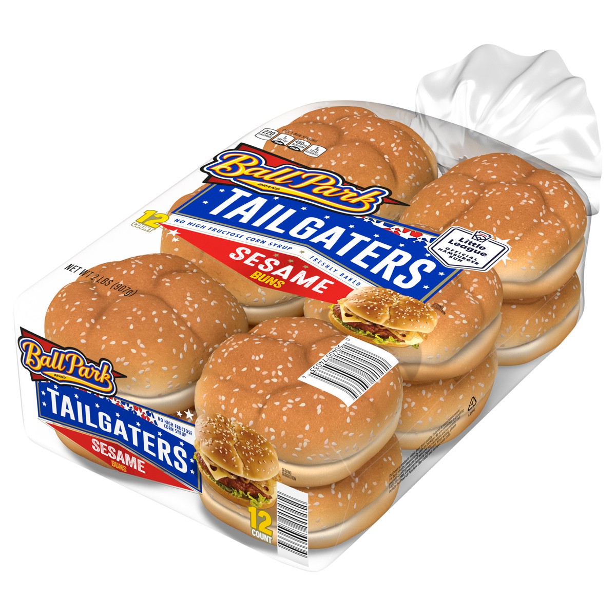 slide 13 of 13, Ball Park Tailgaters Sesame Buns, 12 count, Hamburger Buns, 32 oz Multipack, 12 ct