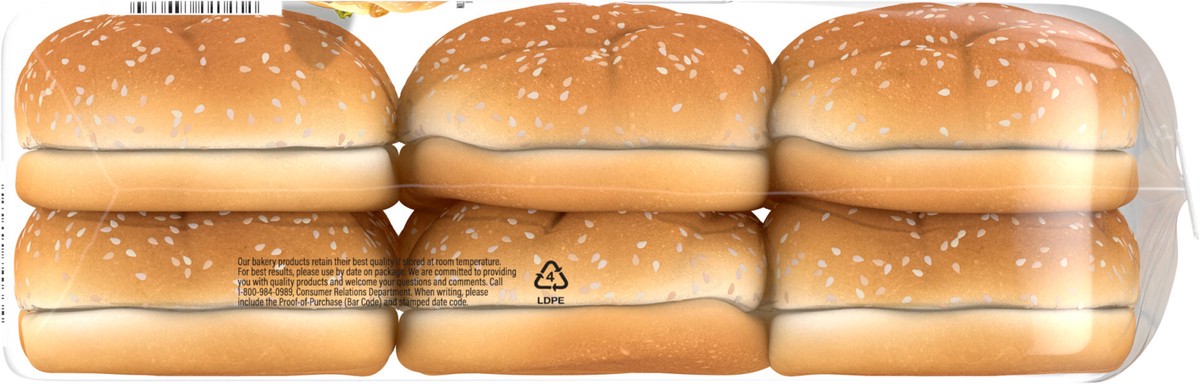 slide 6 of 13, Ball Park Tailgaters Sesame Buns, 12 count, Hamburger Buns, 32 oz Multipack, 12 ct