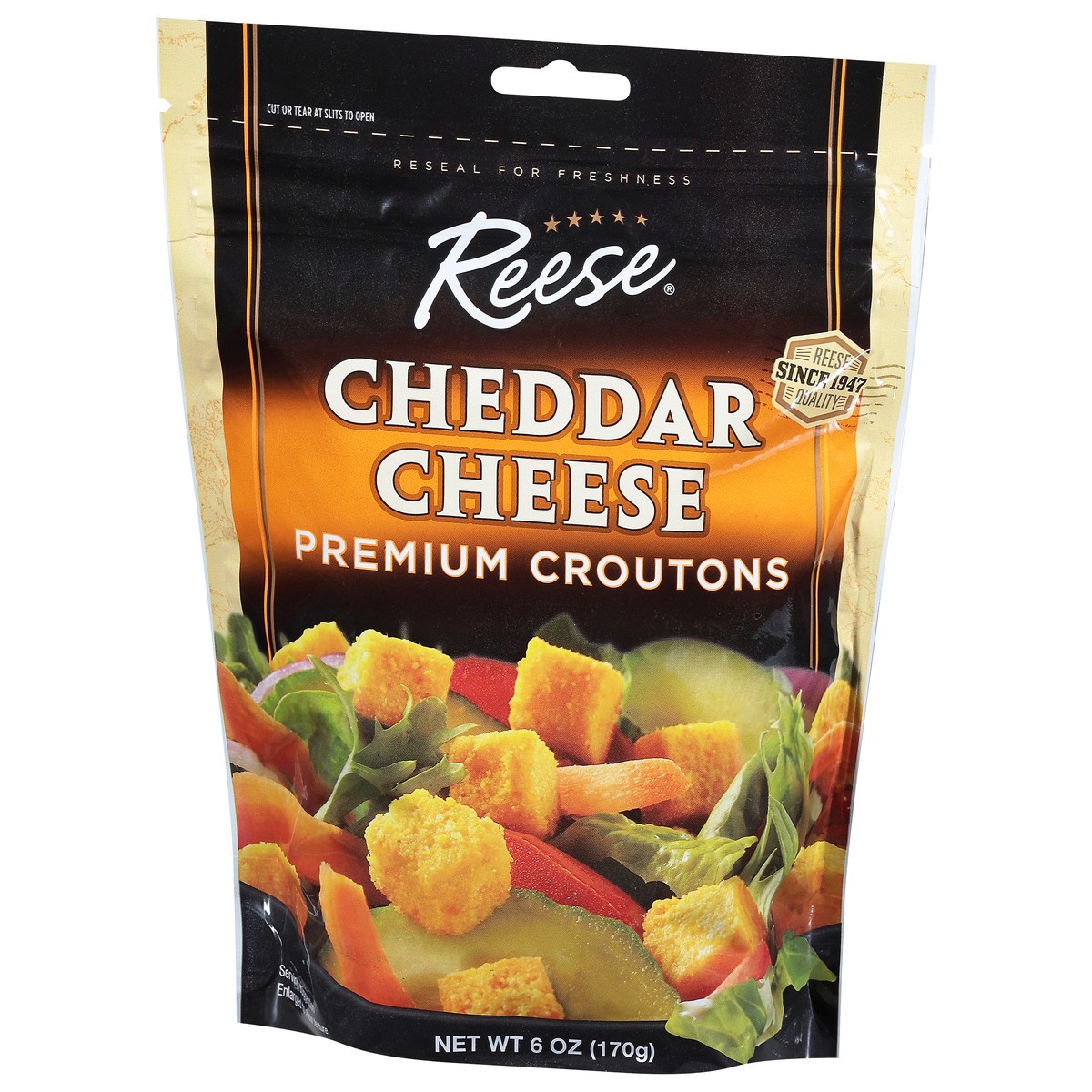 slide 3 of 9, Reese Premium Cheddar Cheese Croutons 6 oz, 6 oz