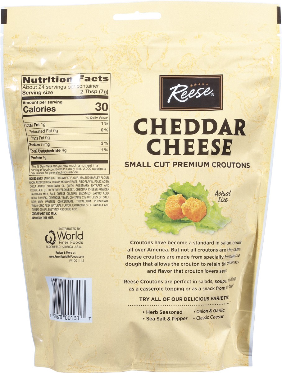 slide 5 of 9, Reese Premium Cheddar Cheese Croutons 6 oz, 6 oz