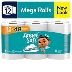 Angel Soft Toilet Paper, 12 Mega Rolls