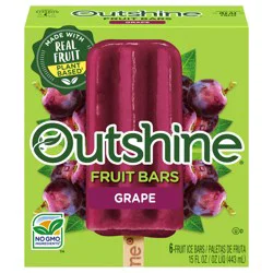 Outshine Grape Fruit Bars 6 Each