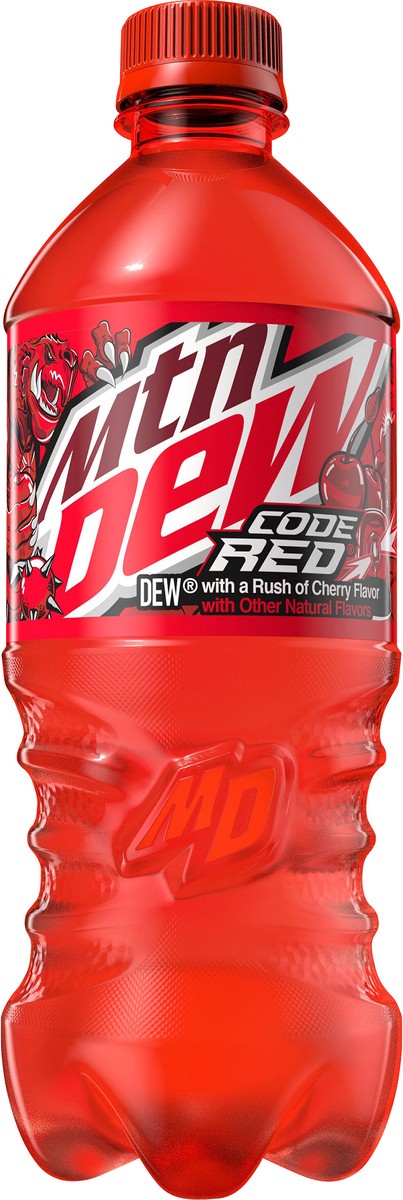 slide 3 of 4, Mountain Dew Code Red DEW With A Rush Of Cherry 20 Fl Oz, 20 oz