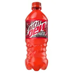 Mountain Dew Code Red Soda Cherry Flavor 20 Fl Oz