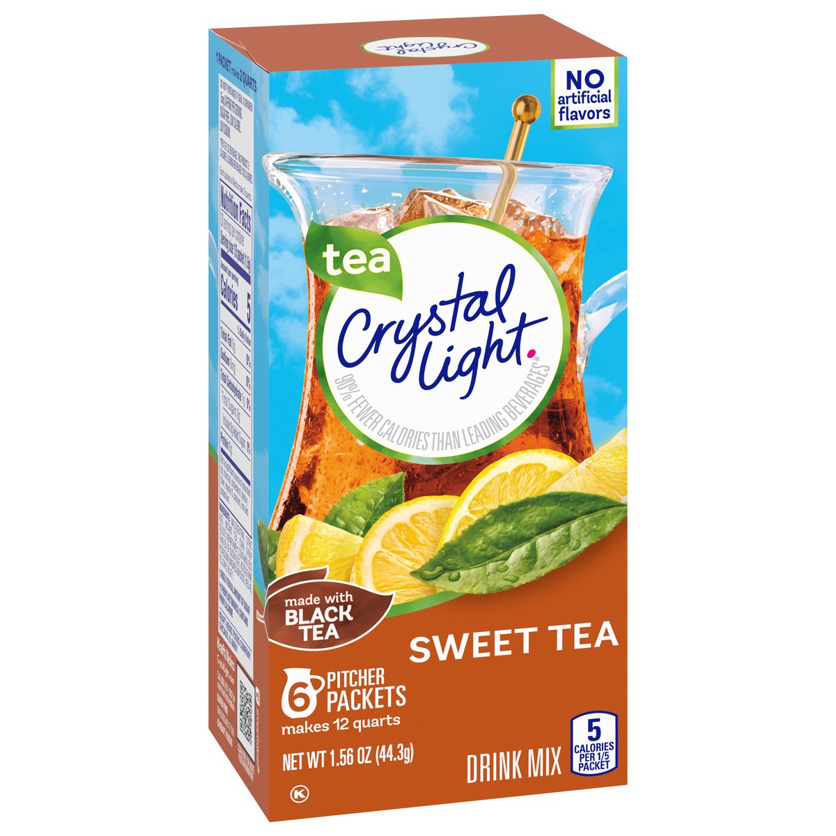 slide 8 of 9, Crystal Light Sweet Tea Naturally Flavored Powdered Drink Mix, 6 ct Pitcher Packets, 6 ct