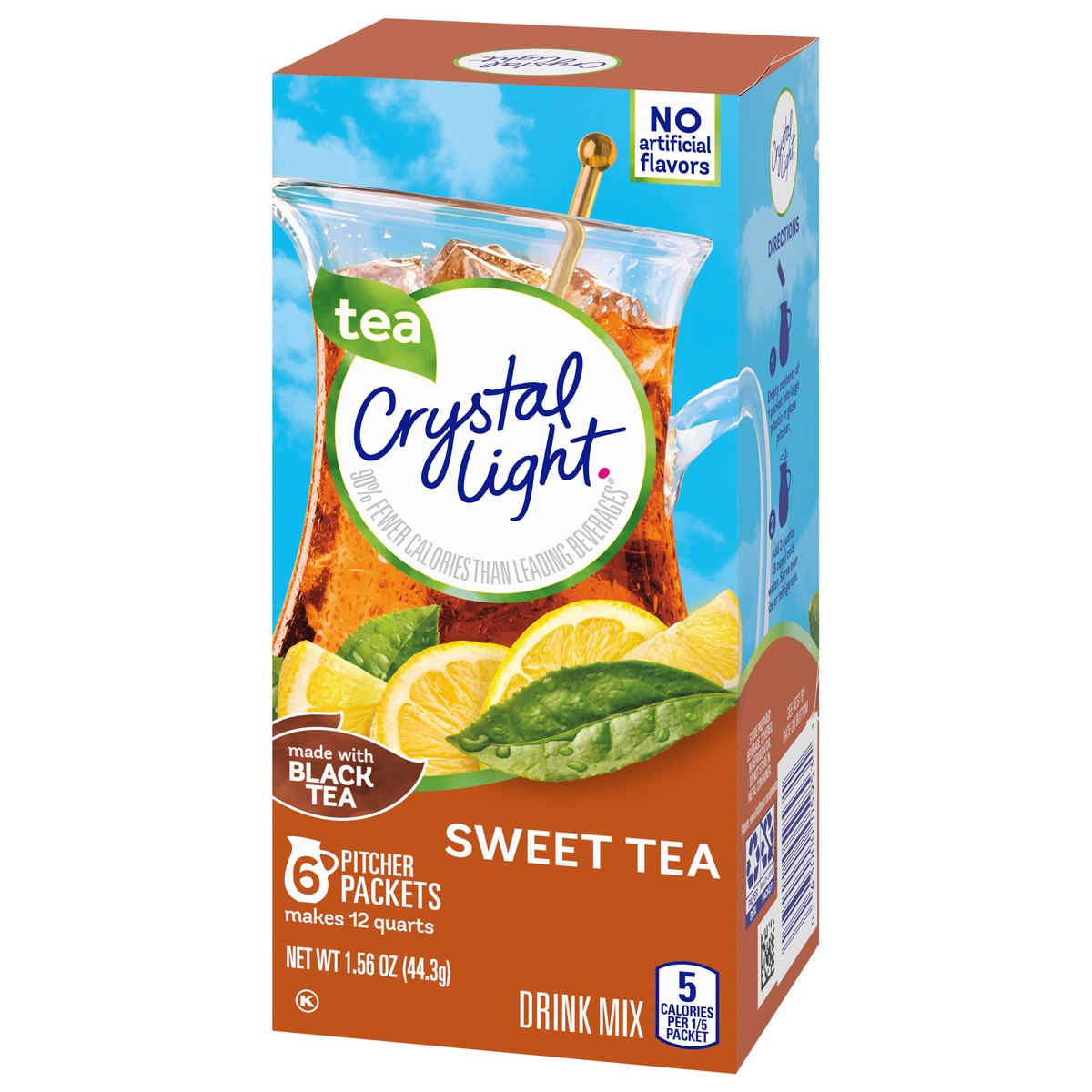 slide 4 of 9, Crystal Light Sweet Tea Naturally Flavored Powdered Drink Mix, 6 ct Pitcher Packets, 6 ct