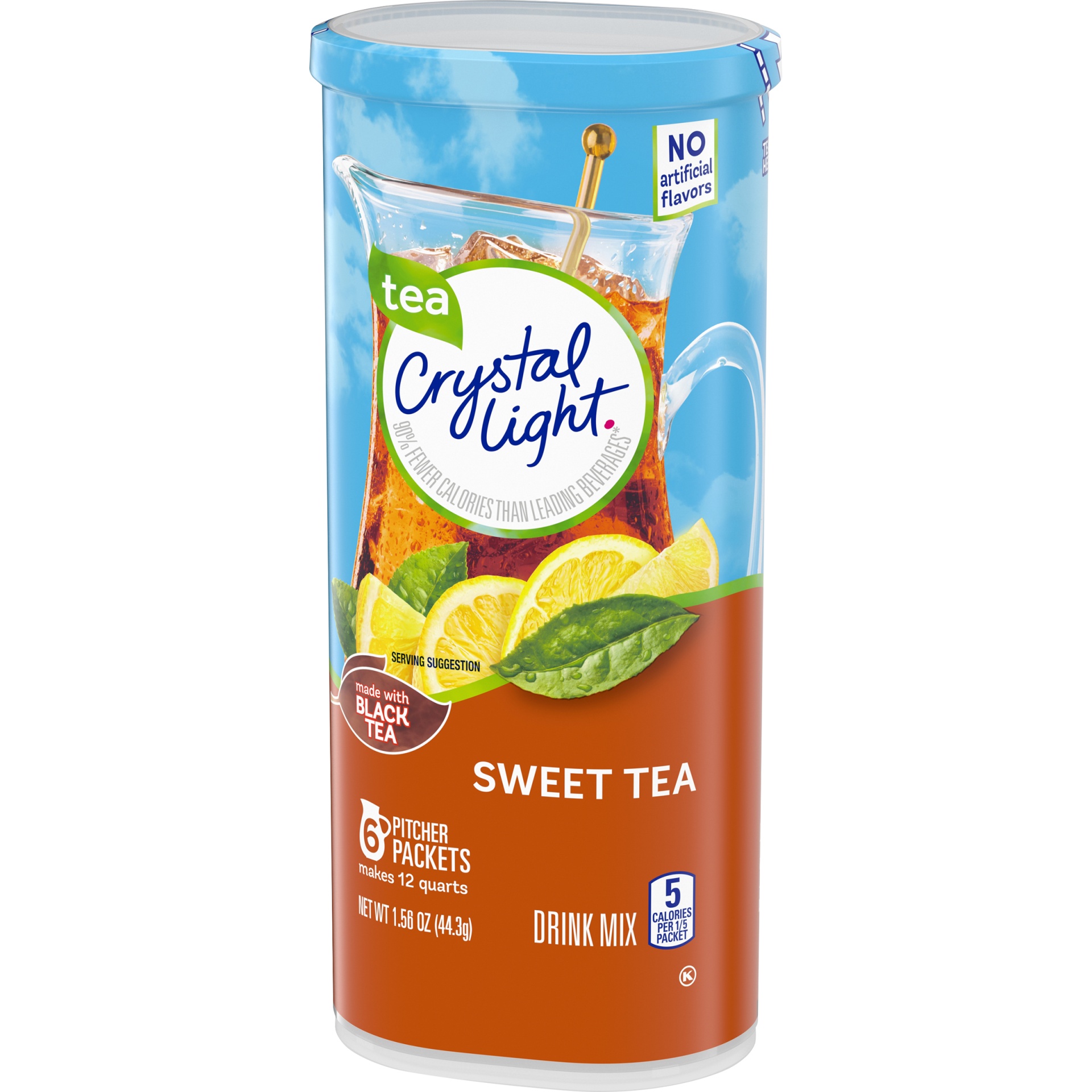 slide 8 of 11, Crystal Light Sweet Tea Naturally Flavored Powdered Drink Mix Pitcher, 1.56 oz