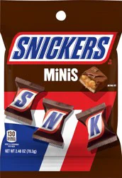 SNICKERS Minis Size Milk Chocolate Candy Bars, 2.48 oz Bag