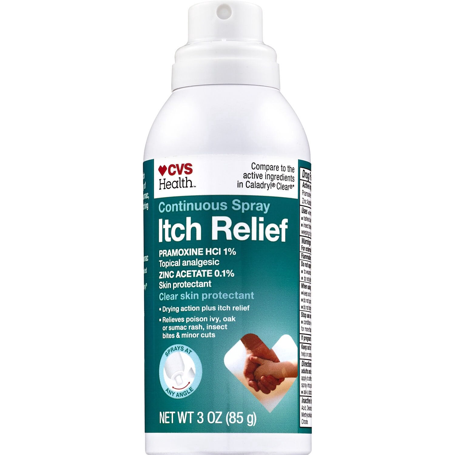 slide 1 of 1, CVS Health Continuous Spray Itch Relief Clear Skin Protectant, 3 Oz, 3 oz