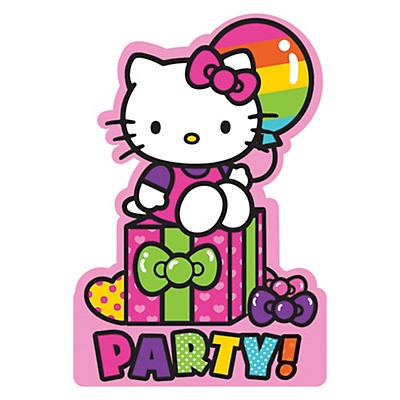 slide 1 of 1, Hello Kitty Party Invites, 8 ct