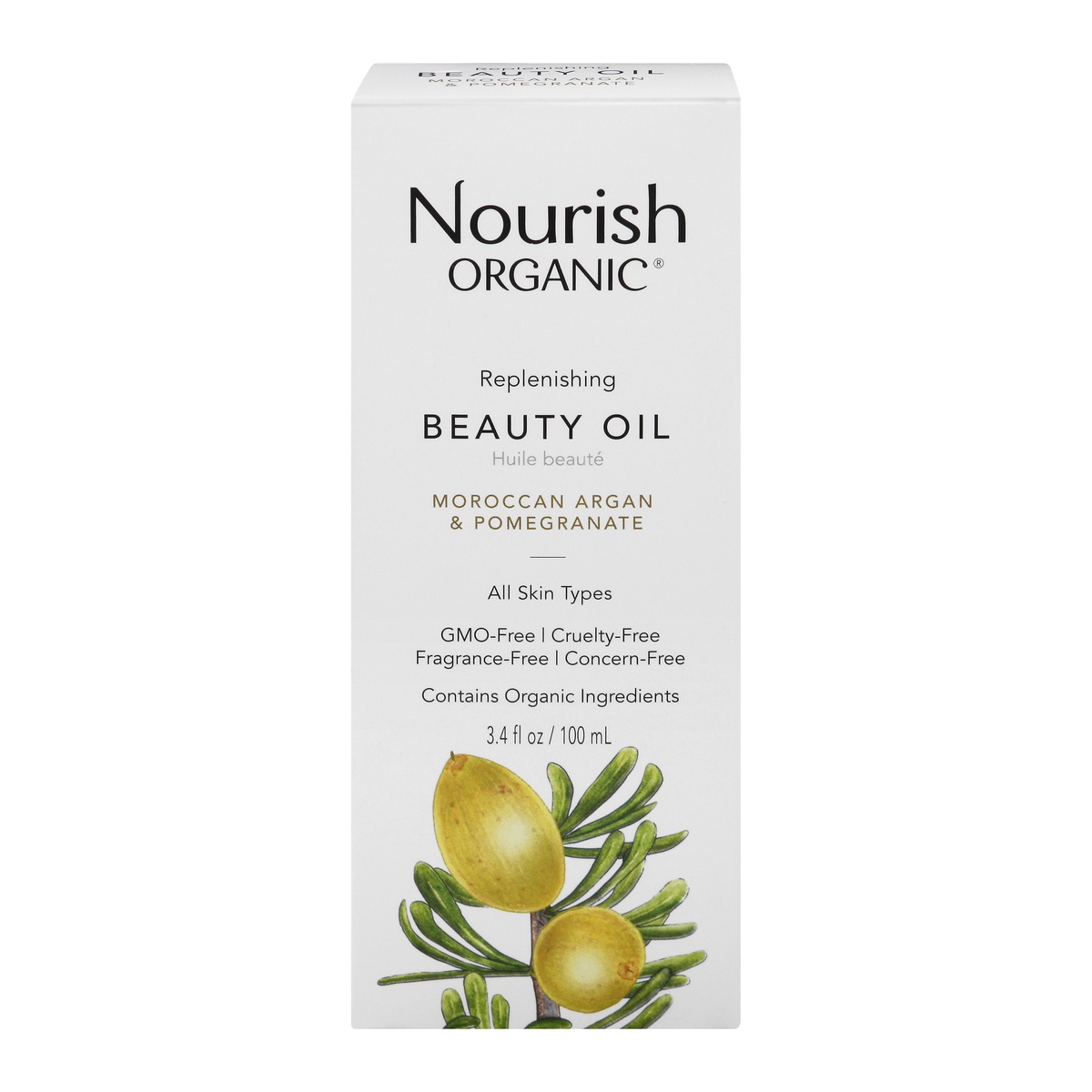 slide 1 of 1, Nourish Organic Beauty Oil 3.4 oz, 3.4 oz