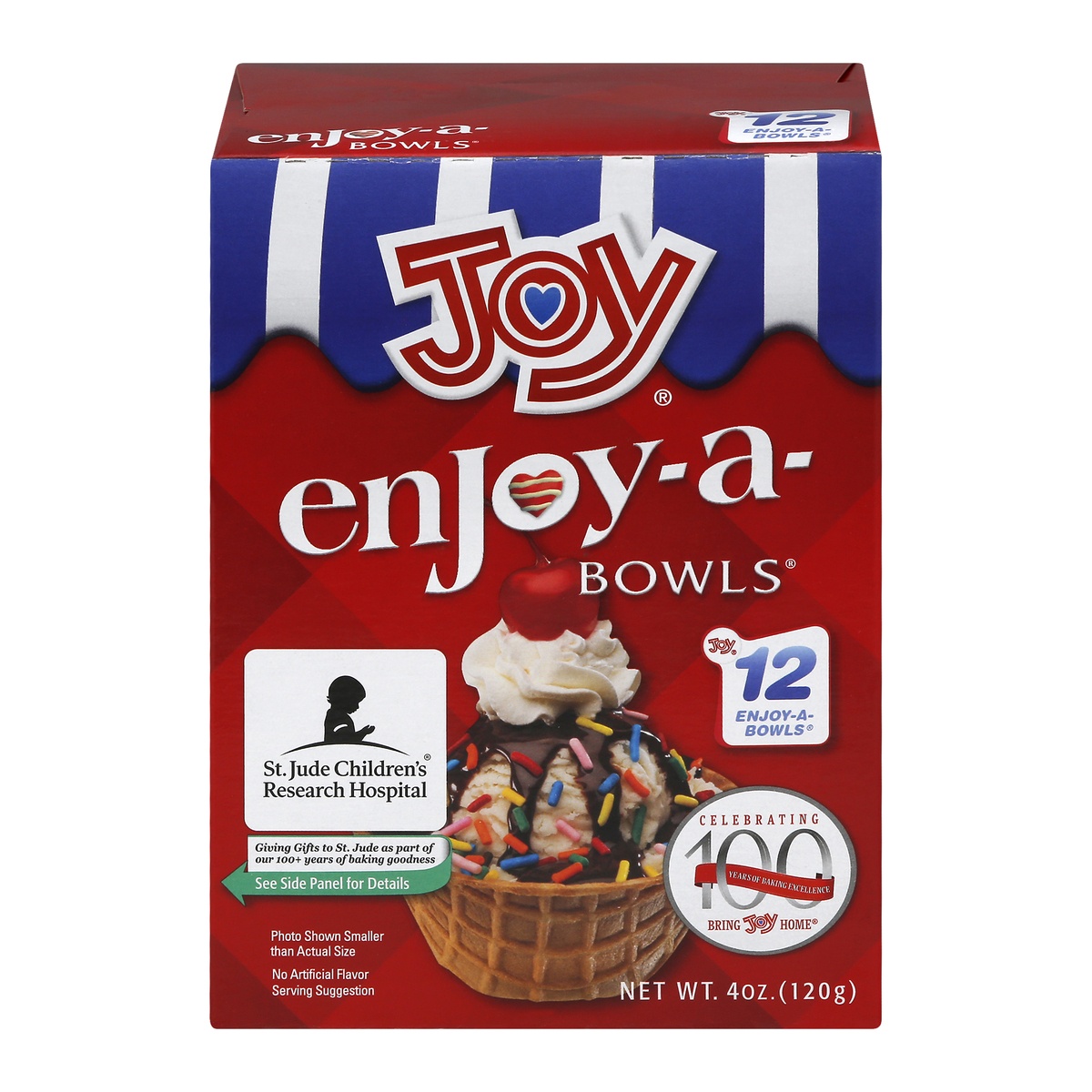 slide 1 of 9, Joy Enjoy-A-Bowls Waffle Bowls Mini, 4 oz