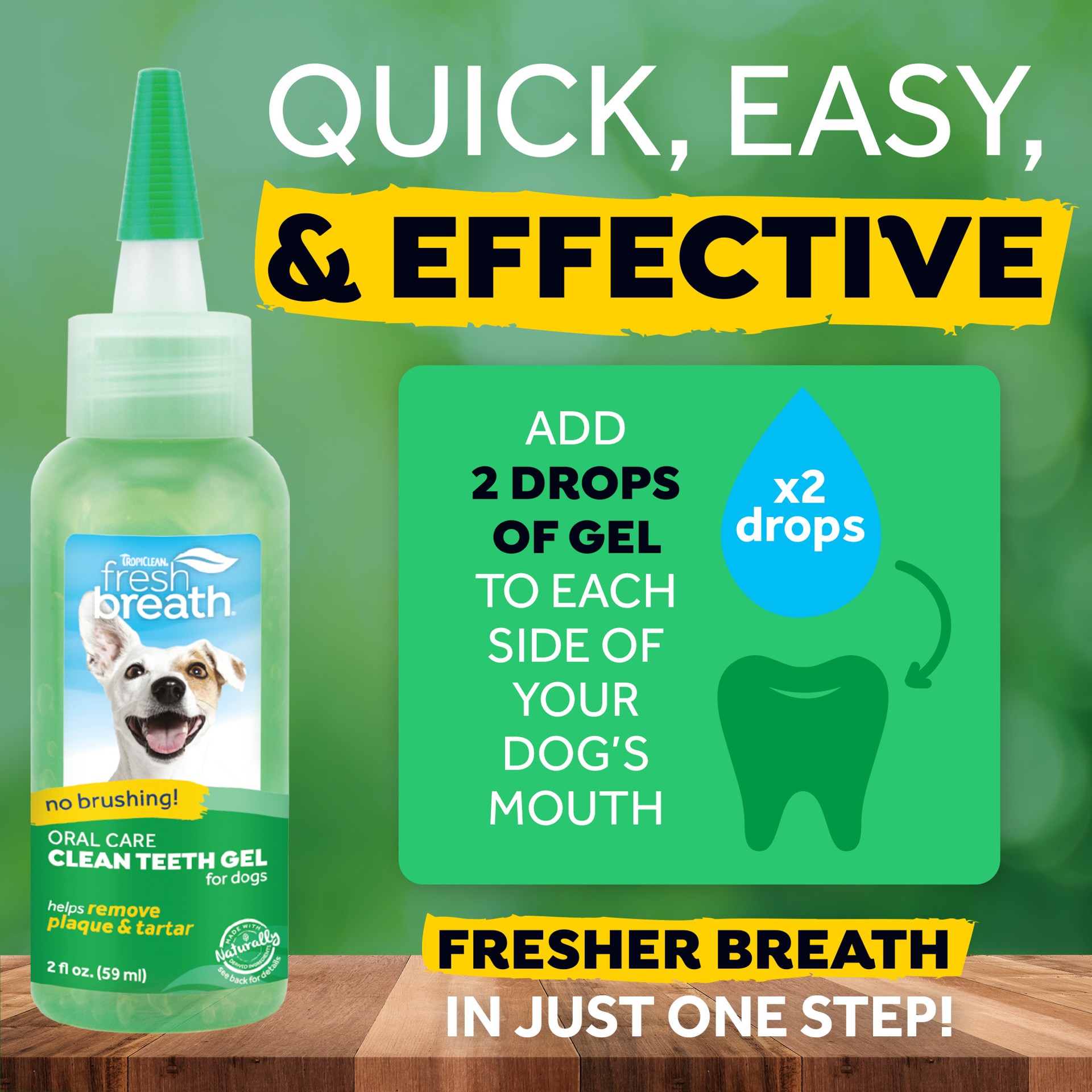 slide 8 of 10, TropiClean Fresh Breath No Brushing Clean Teeth Dental & Oral Care Gel for Dogs, 2oz, 2 oz