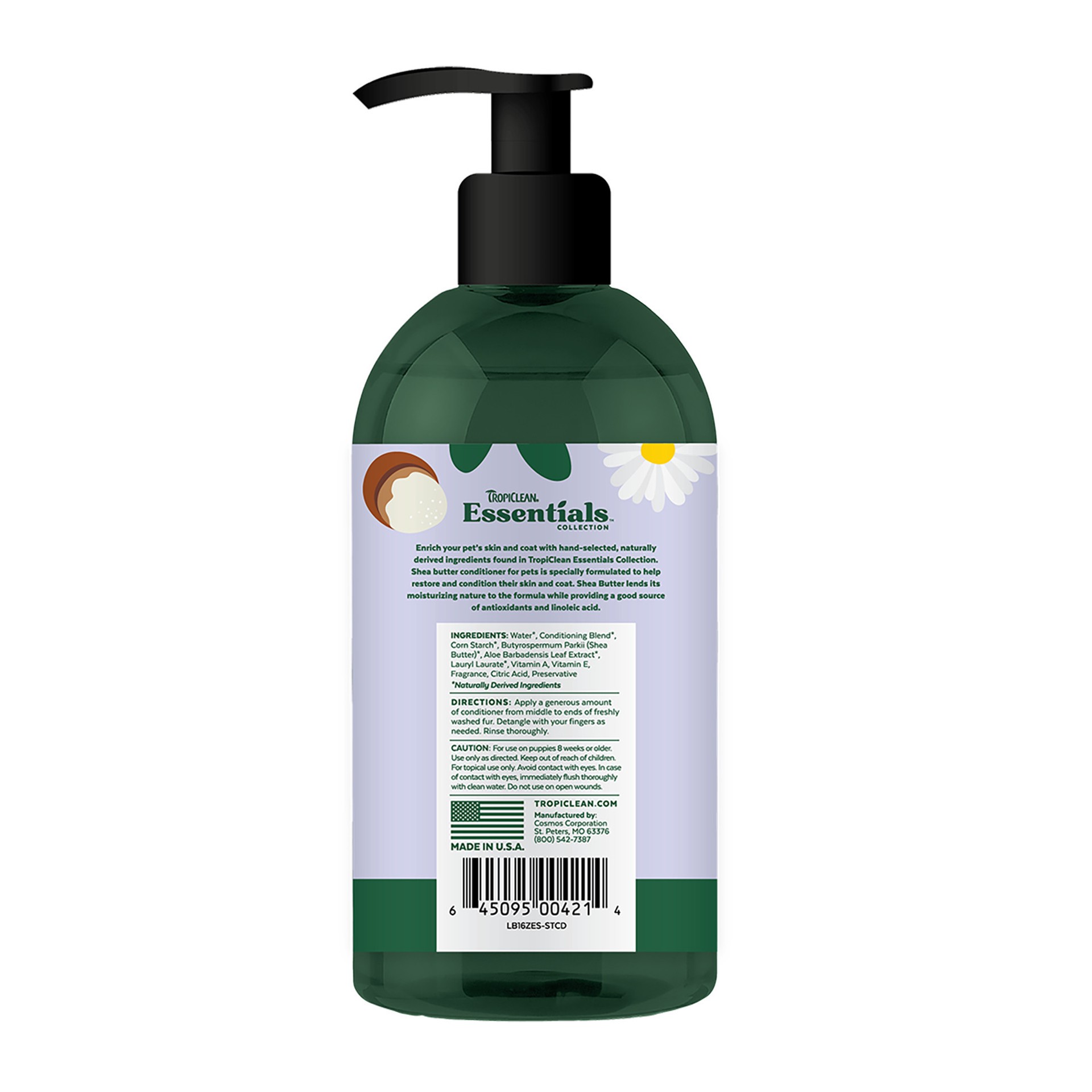 slide 2 of 3, TropiClean Sunsetting - TropiClean Essentials Shea Butter Conditioner for Dogs, 16 oz