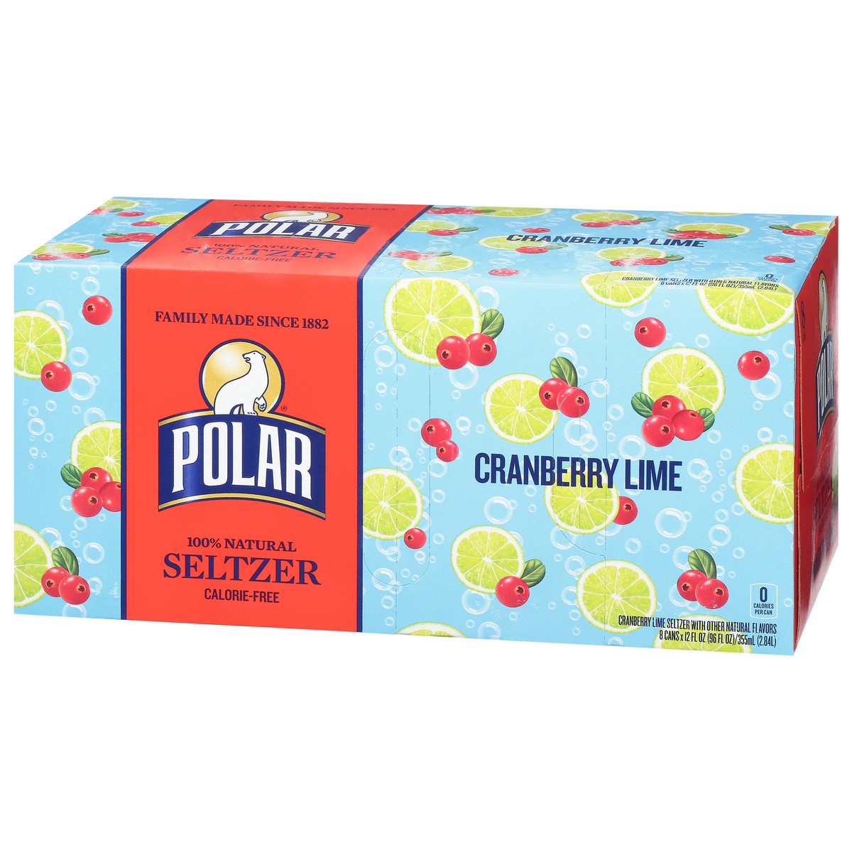 slide 12 of 12, Polar Seltzer - 8pk 12oz - Cranberry Lime, 8 ct; 12 fl oz