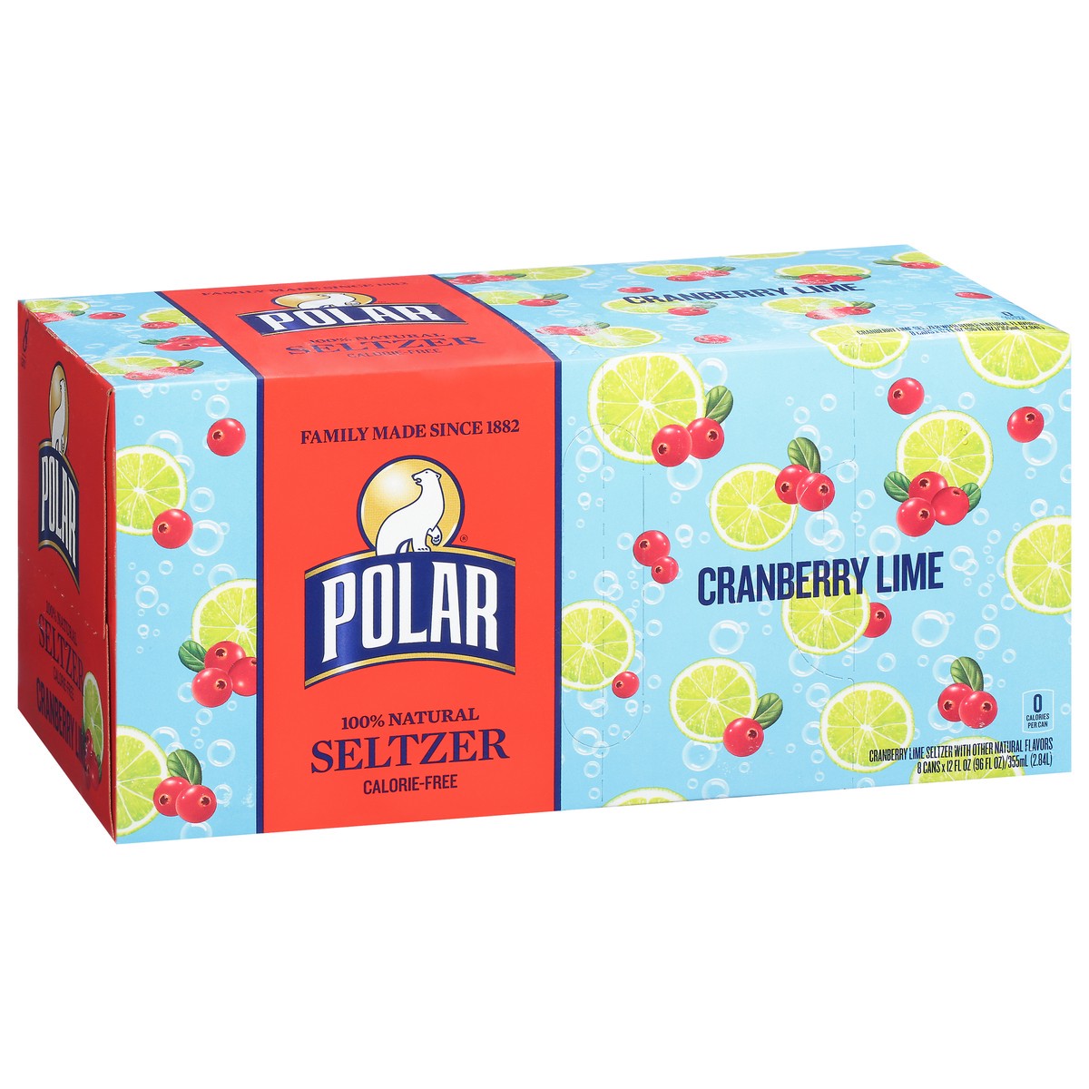 slide 6 of 12, Polar Seltzer - 8pk 12oz - Cranberry Lime, 8 ct; 12 fl oz