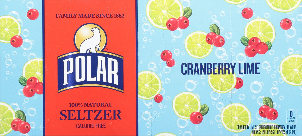 slide 11 of 12, Polar Seltzer - 8pk 12oz - Cranberry Lime, 8 ct; 12 fl oz